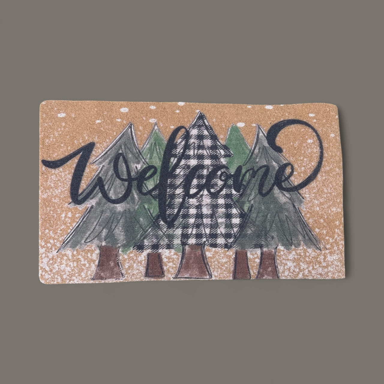 Welcome Christmas Door Mat