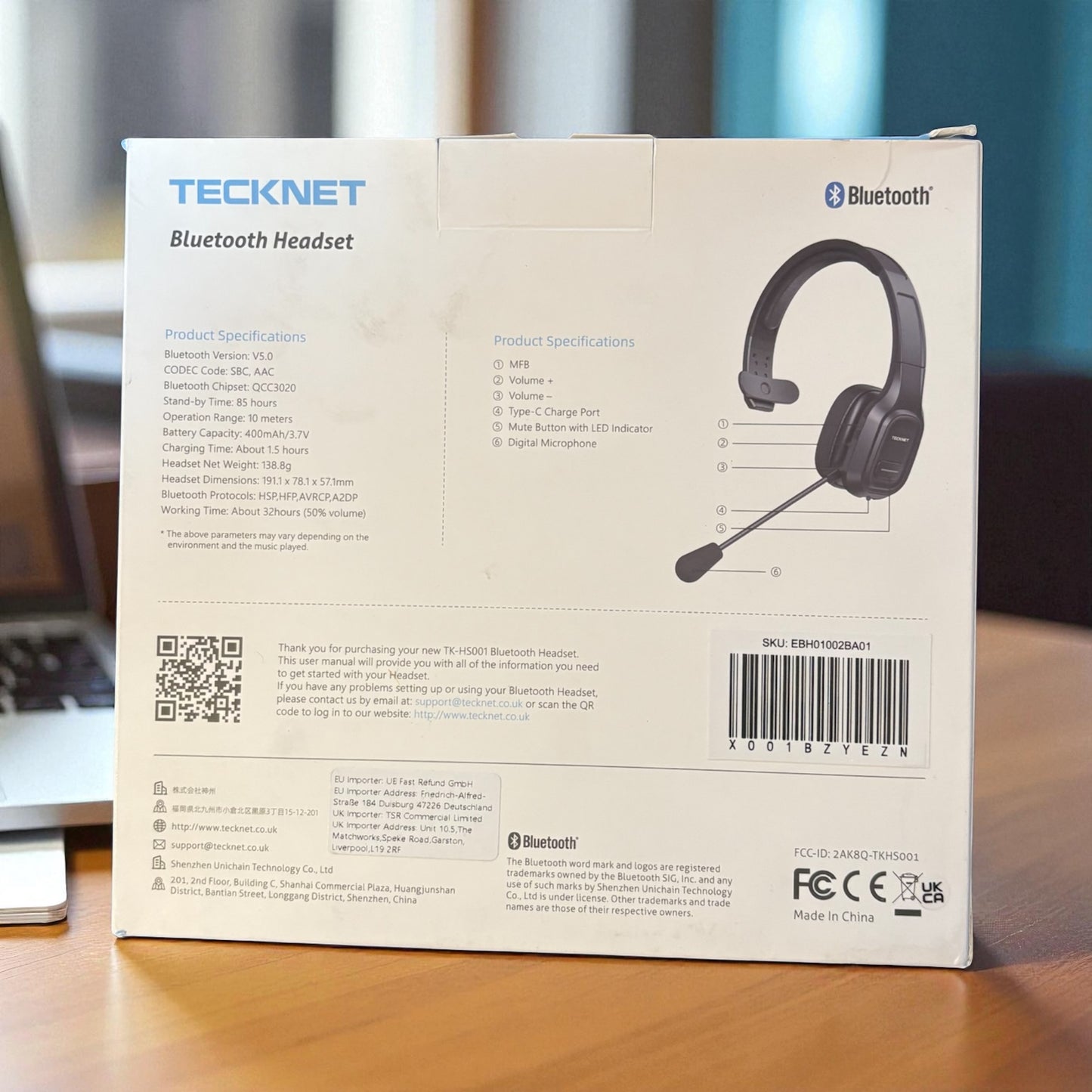 Tecknet Bluetooth Headset