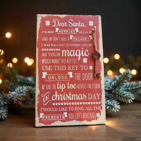 Dear Santa Wooden Plaque