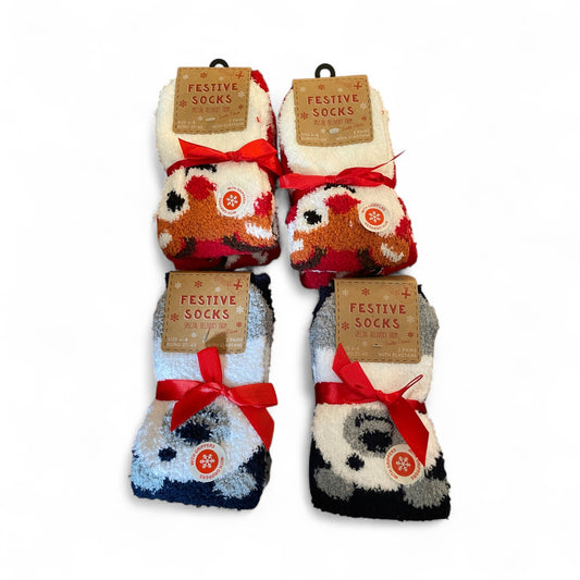 Festive Christmas Socks Size 4-8