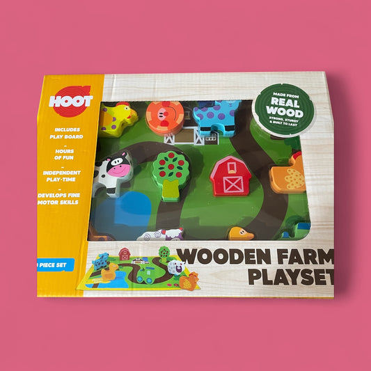 Wooden Farm Playset