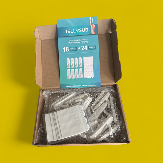 Medium White Hanging Hooks 18 Hooks
