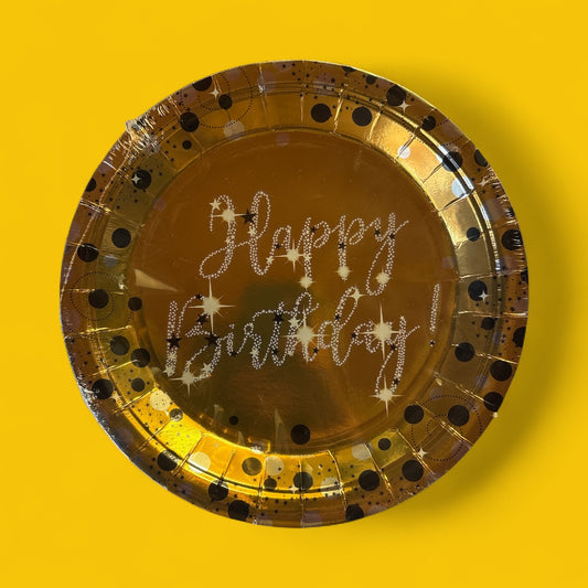 Gold Birthday Plates