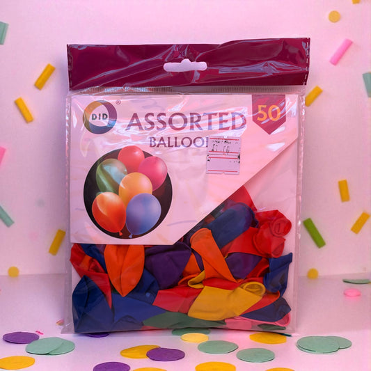 Assorted Balloons 50 pieces