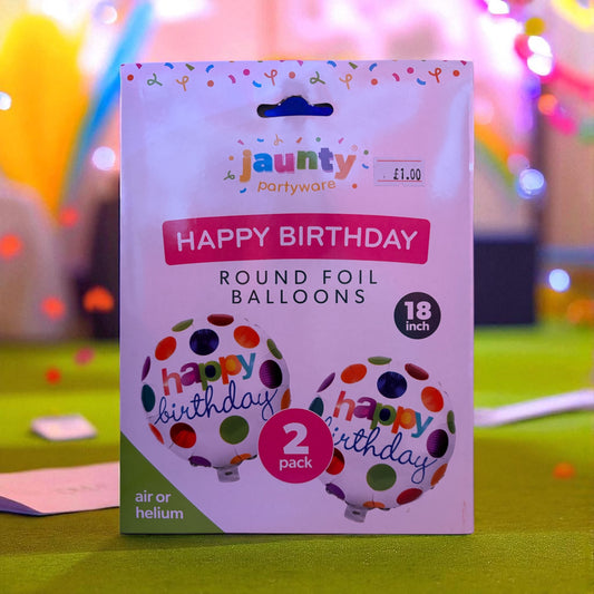 Round Foil Happy Birthday Balloon
