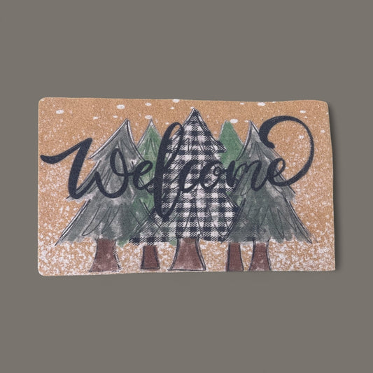 Welcome Christmas Door Mat